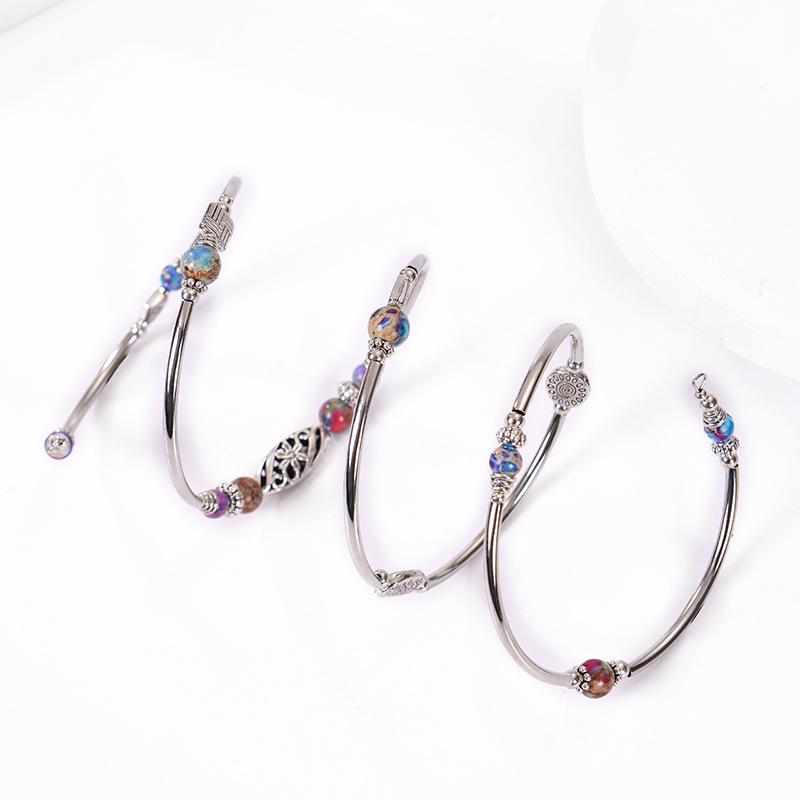 Bohemian Emperor Stone Multi-layer Wrap Bracelet – Women's Natural Stone Beaded Bangle