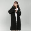 MLB New York Yankees Buchstabe Handtuch Bestickt Lässig Mittellang Lammfelljacke Unisex Jacken Schwarz 3AJPF2816-50BKS