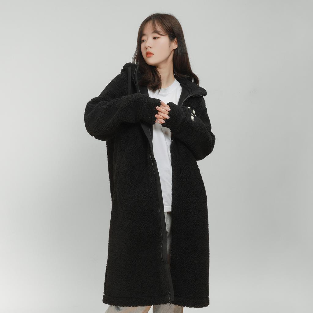 MLB New York Yankees Buchstabe Handtuch Bestickt Lässig Mittellang Lammfelljacke Unisex Jacken Schwarz 3AJPF2816-50BKS