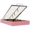 Ottoman Bed without Mattress Pink 120x200 cm Velvet