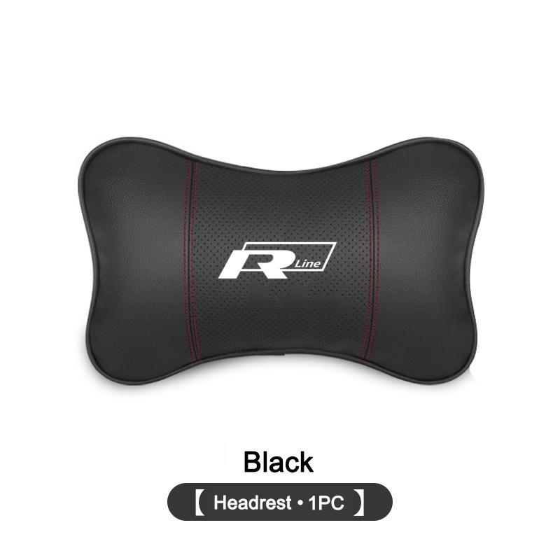 Car Emblems Seat Headrest Neck Pillow Valve Caps For Volkswagen VW Rline R Passat GOLF 6 7 8 GTI POLO Touareg Jetta HVXS-A304