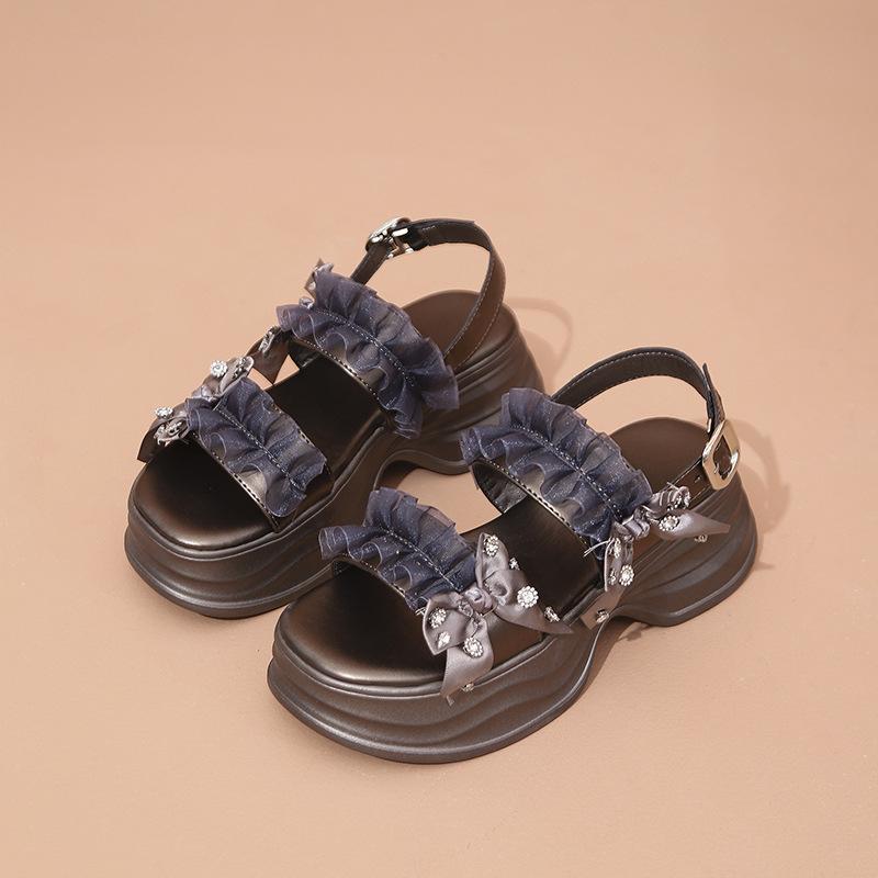 

Fairy style one-character high-heeled sandals women s summer 2025 new square head fashion trendy women s platform sandals 40