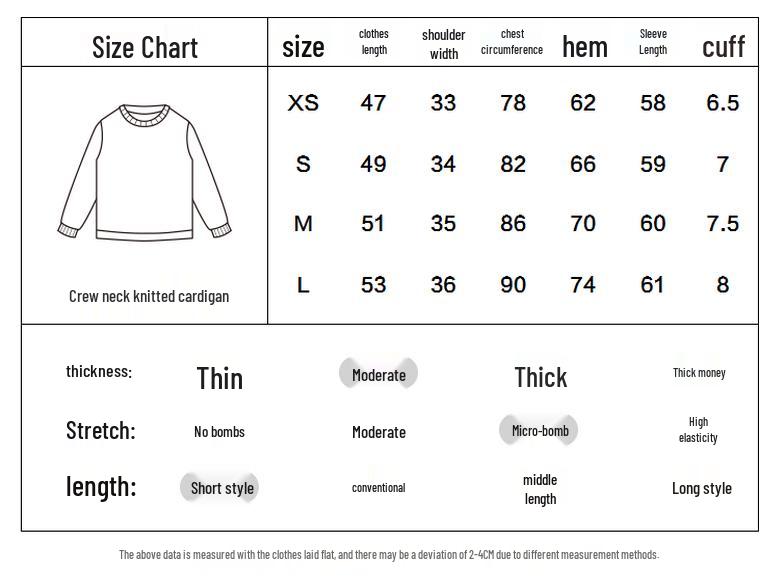 Taipingniao Women's Soft Knit Round Neck Cardigan