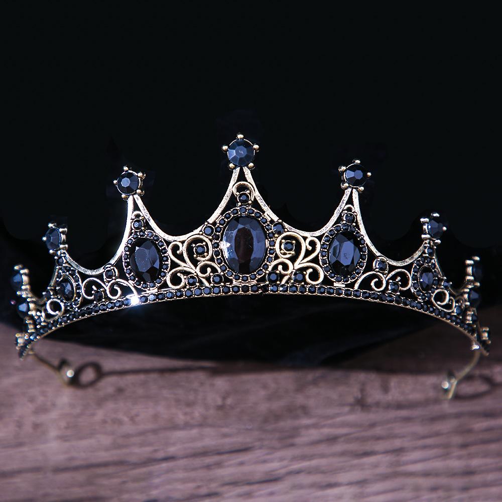 DIEZI Luxury Elegant AB Crystal Crown Hair Accessories Tiara For Women Party Red Purple Rhinestone Bridal Crown New Hair Zircon