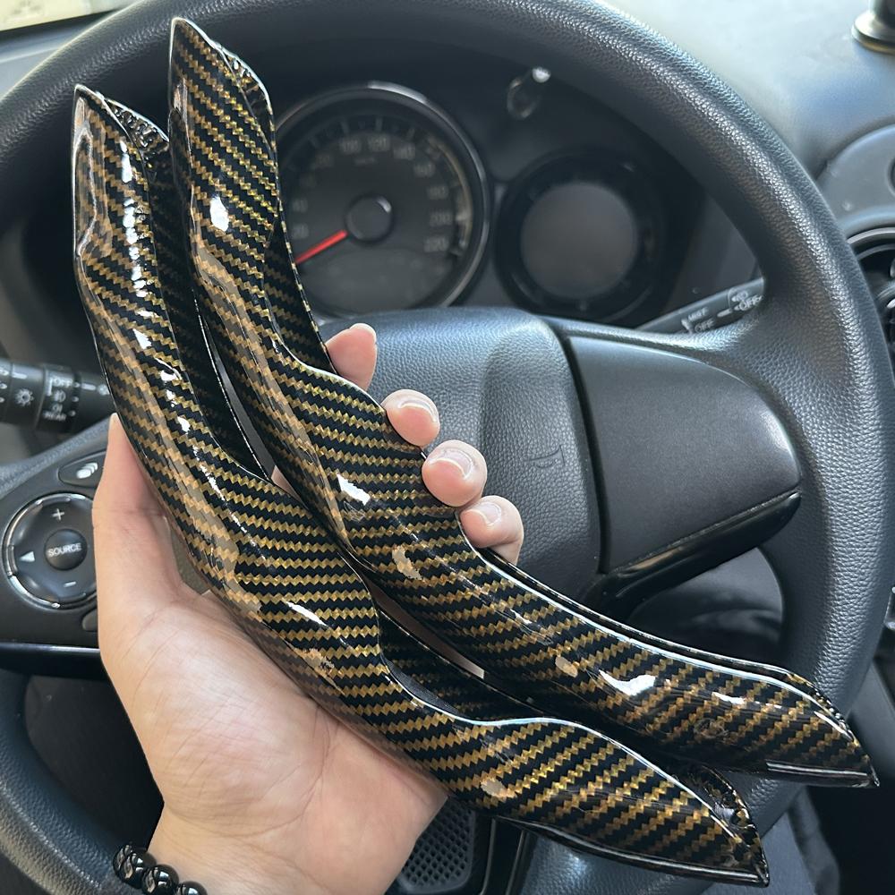 Universelle Auto-Lenkradabdeckung Anti-Rutsch Helles Glanz-Kohlefaser-Textur Lenkrad-Dekorationszubehör 14,5-15 Zoll