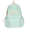 School bag solid color letters large capacity Korean version ins fresh and sweet casual simple back