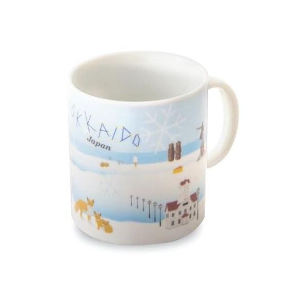 Ren Mug Cup 370ml (Japanorama Travel - HOKKAIDO) Coffee Tea Milk Soup Large Made Japan Mino Ware Ceramic Microwave Dishwasher Safe Capacity Local Gift