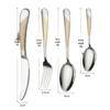 Stainless Steel Western Cutlery 4-Piece Set: Steak Knife, Fork, Spoon.