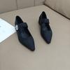 Fashion 2025 New  Fashion Cotton Women Mary Jane Shoes Fashion Shallow Pointed Toe Shoes Concise Square Heels Shoes