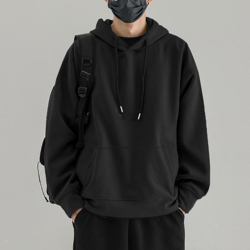 Men's Heavyweight Hooded Sweatshirt - Thick, Cozy & Trendy Long Sleeve Outerwear for Autumn/Winter