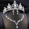 3Pcs Crown Bridal Jewelry Sets for Women Princess Tiaras and necklace earrings Prom Birthday Wedding Tiaras and Crowns Set