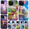 Retro Japanese Sakura Train Soft Phone Case For IPhone 18 11 17 Air 16E 16 Pro Max 15 + 14 Plus 13 Mini 12 Apple 7 SE 8 Fundas Coqu