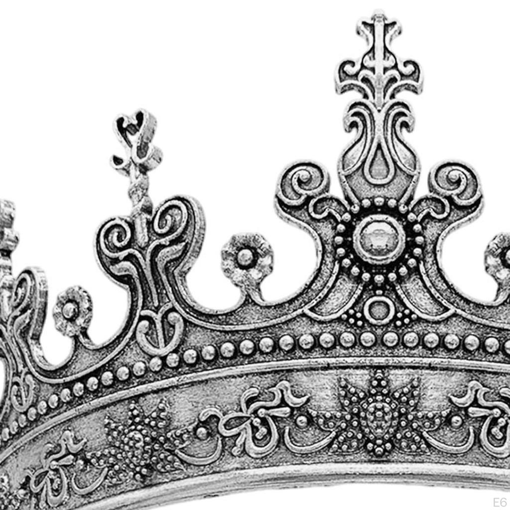 King Tiara Comfort To Wear Metal Cosplay Headpiece Medieval Crown for Anniversary Wedding Prom