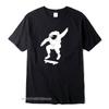 Unisexs TShirt 100 Cotton Astronaut Play The Skateboard Print Crew Neck Designs Unisex TShirt Casual Loose Tshirt