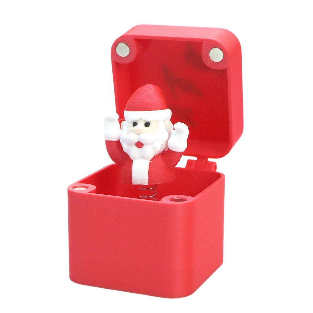 

Christmas Themed Box Funny Santa Claus Decor Kids Money Box Gag Toys For Candy Coin Jewelry Kids Adults Family Birthday червоний