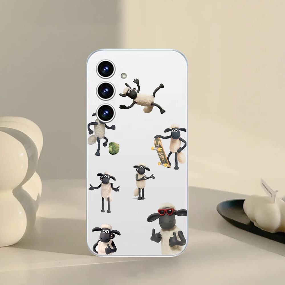 P-shaY-un Die SchafI Handyhülle Für Samsung Galaxy A52 A12 A51 S21 Edge S22ULTRA S23 S24 S20LITE Plus Ultra Transparente Hülle