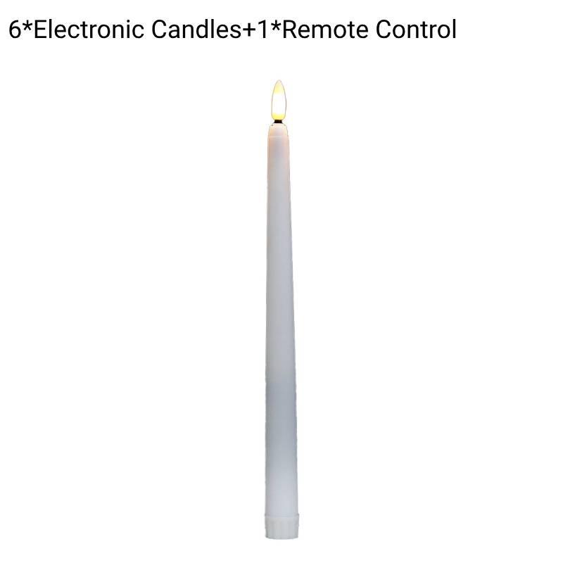 

6pcs Control Remote Flickering Flameless Taper Led Candles Light Powered Battery