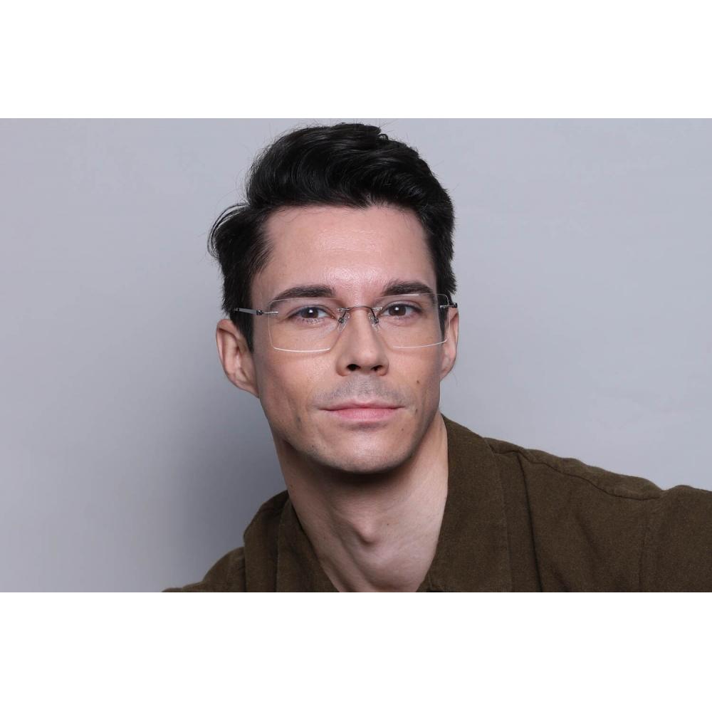 Rimless Square Black Smartbuy Collection Chronia Tt 131 M04 Fashion Unisex Eyeglasses