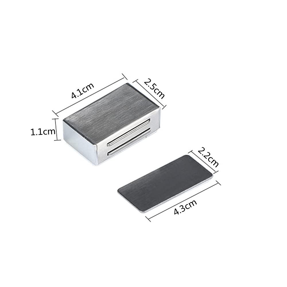 SAMCOS Magnetischer Schnapper, Starkes doppelseitiges Klebeband, Stark, Klein, Magnetischer Schnapperriegel, Edelstahl