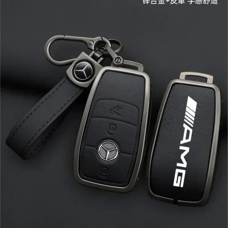 AABCF1 Car Key Case Cover Holder Shell For Mercedes Benz AMG A B C E S Class W204 W205 W212 W213 W176 GLC CLE CLA GLB GLC GLS W177 W222