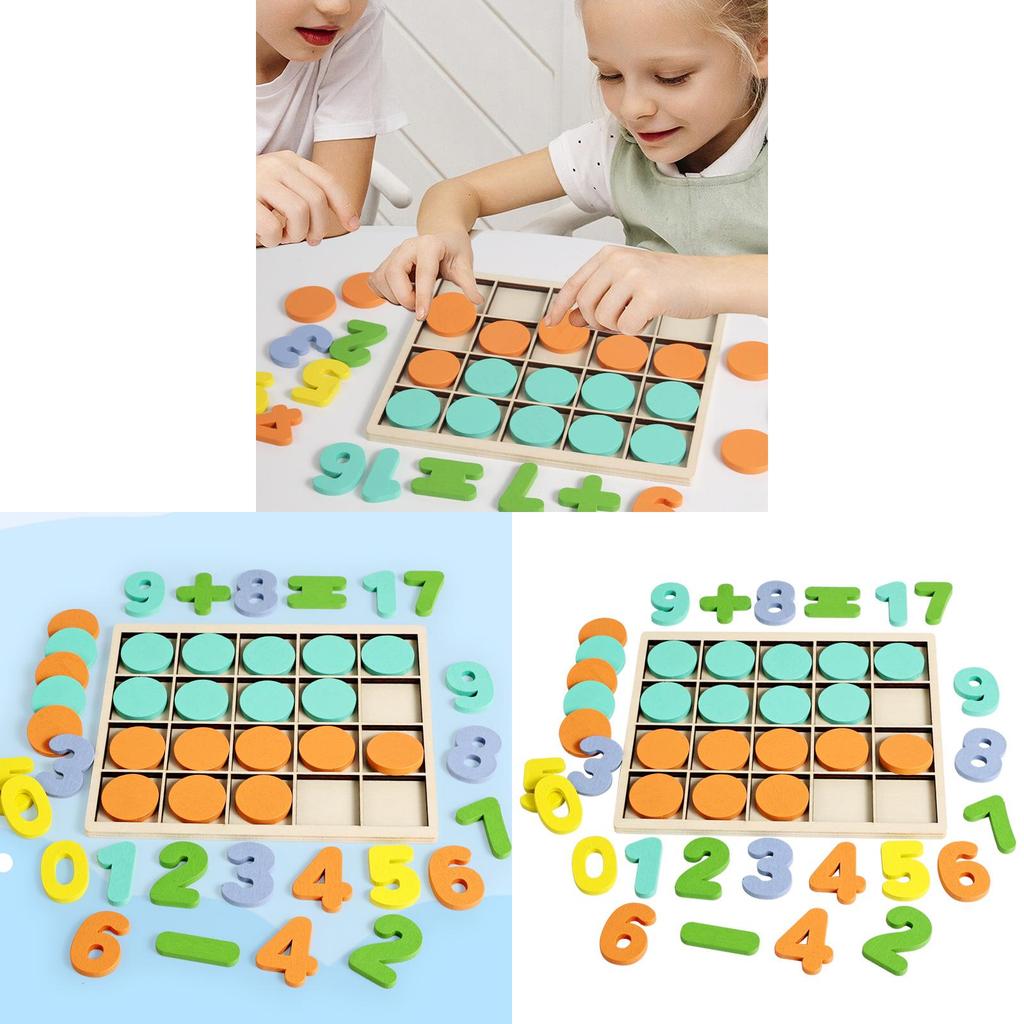 Wooden Math Block Puzzle For Kids Educational Toy Gift For Early Learning