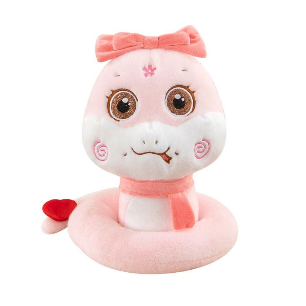Chinese Style Snake Year Plush Toy Big Eyes Lucky Snake Doll Keychain  New Year Gifts