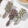 Leopard Print Air Cushion Hairbrush for Girls - Fluffy Styling & Scalp Massage Comb