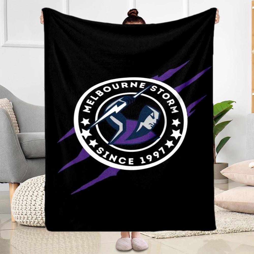 Coperte con logo della squadra Melbourne Storm Adatte per divani, viaggi, soggiorni anche un buon regalo per amici e familiari Adatte a tutte le stagioni.