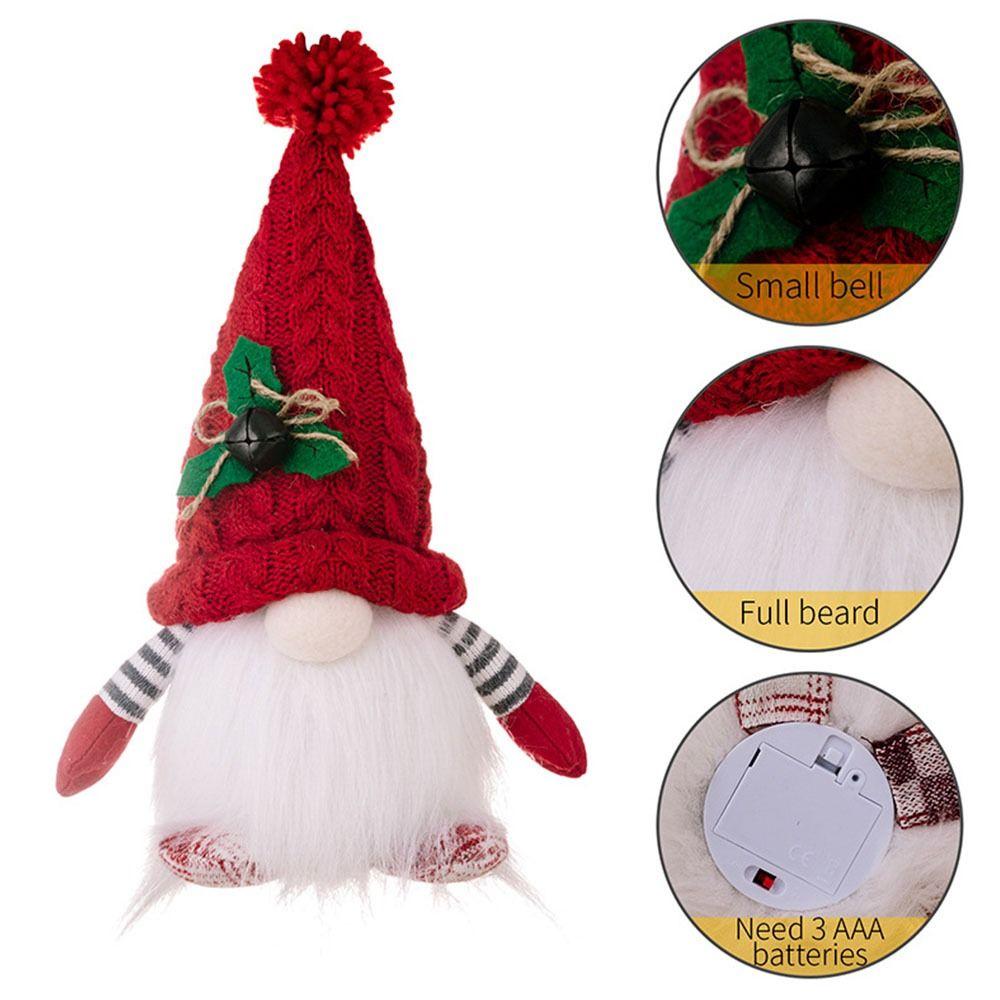 Gnome Doll Christmas Dwarf Knitted Hat Handmade Faceless Doll Cute Dwarf Doll  Festival