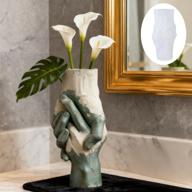Flower Pot Silicone Mold Concrete Cement Flowerpots Mold Aromatherapys Plasters Mold Candle Cup Epoxy Mold Home Decors