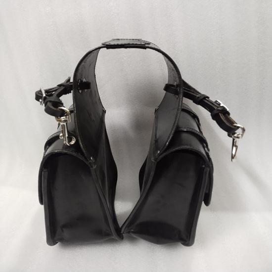 Premium Leather Western black Trail Horse Saddle Black Bag for Horse Trail Riding Saddle Bag.