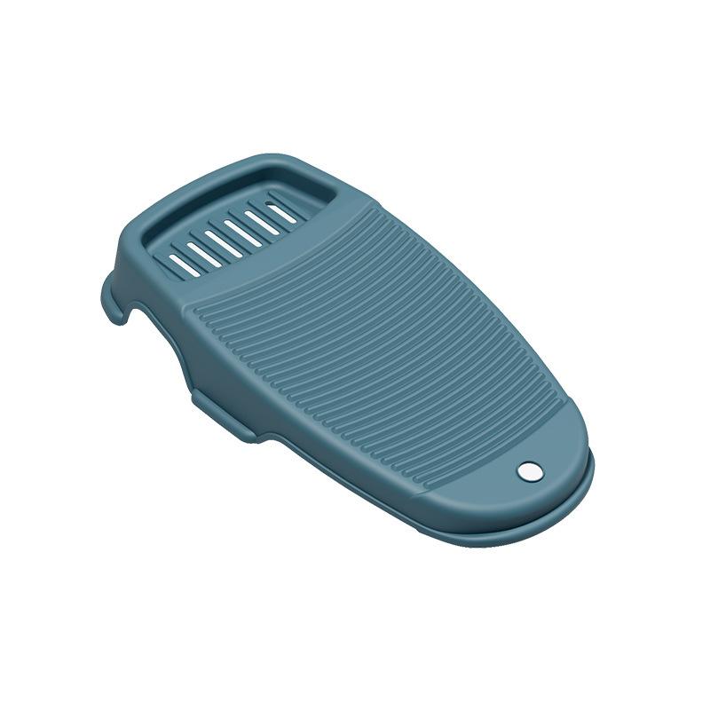 1pc Creative Plastic Thickened Old-fashioned Mini Washboard With Soap Dish - Perfect For Household Laundry!