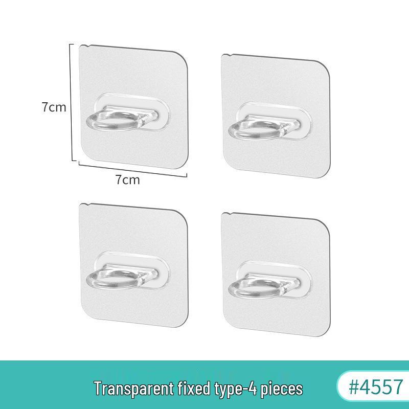 360° Rotating Transparent Wall-Mounted Retractable Hanging Rod Bracket