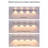 Motion Sensor LED Lights Ultra-thin Night Lamp USB Rechargeable Under Cabinet Lights 3 Color For Closet Lighting