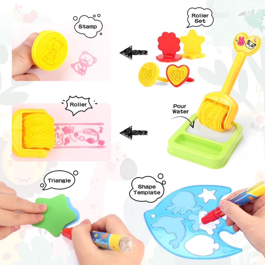 Children's Water Painting Canvas, Clear Doodle Mat, Early Education Toy, Multiple Styles