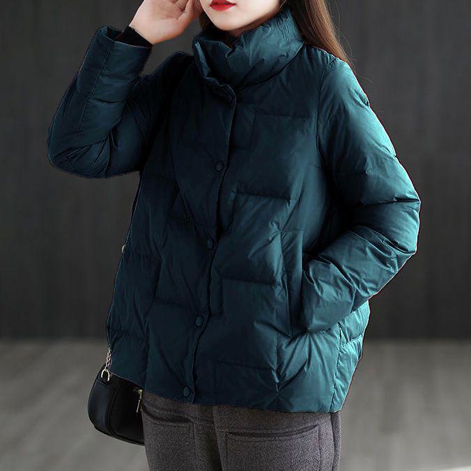 Damen 2025 Leichte Daunen-Baumwolljacke im koreanischen Stil mit Stehkragen - Winter Vielseitig, Locker, Kurz, Wattierter Mantel.