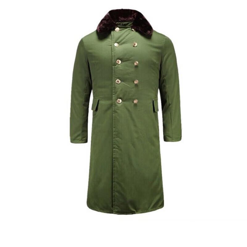 Winter Cotton Padded Military Overcoat