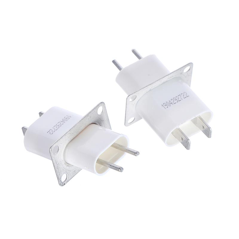 2Pcs Microwave Oven Magnetron W/ Through-Core Capacitor Pin Sockets Converter