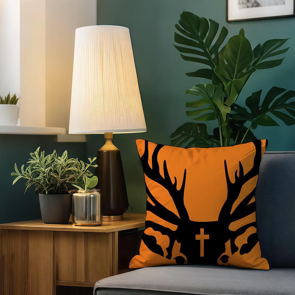Fashion J-Jagermeister-Es Cushion Cover Birthday Anniversary Gifts Double Sided Printed Zipper Cushion Cover Soft Skin Bedding