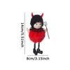 WTEMPO 1PC Halloween Decor Witch and Black Cat Doll Halloween Pendants Halloween Haunted House Costume Party Doll Small Props Creative Halloween Gifts
