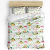 3pcs Bedding Set Pink Flamingo Home Textile Duvet Cover Pillow Case Boy Kid Teen Girl Bedding Covers Set