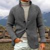 Men's Suit Collar Knit Cardigan Sweater Outwear Plus Size 5XL Casual.
