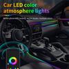 110cm/35cm 2 in 1 Car LED Colorful Atmosphere Lights USB Port Bluetooth Control
