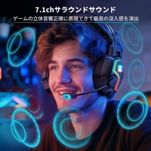Ozeino Gaming Headset Gaming Headphones Ps5 Ps4 Switch Headset Bluetooth Headphones Wireless [TYPE-C&USB Wireless Receiver/Bluetooth/3.5mm Wired 3WAY