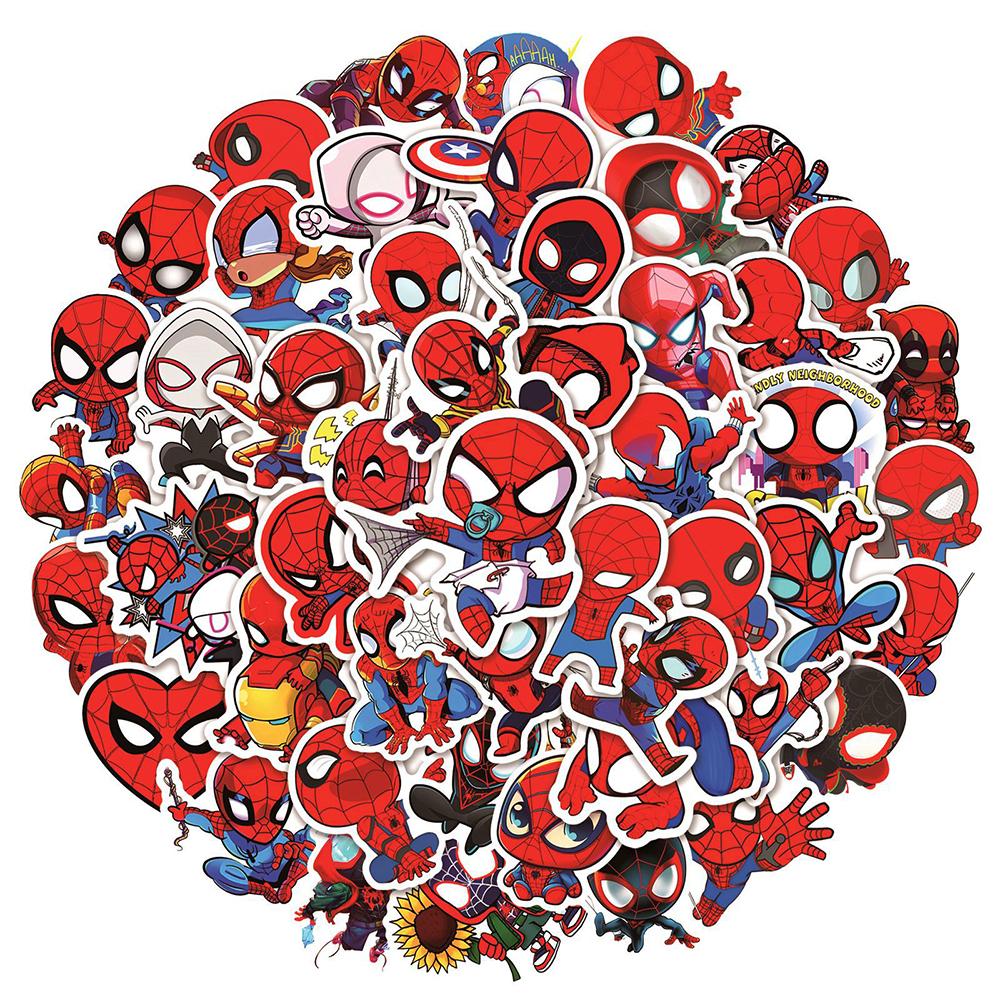 10/30/50pcs Cartoon Spider-Man Stickers Anime Super Hero Sticker DIY Stationery Phone Laptop Funny Graffiti Decals Decor