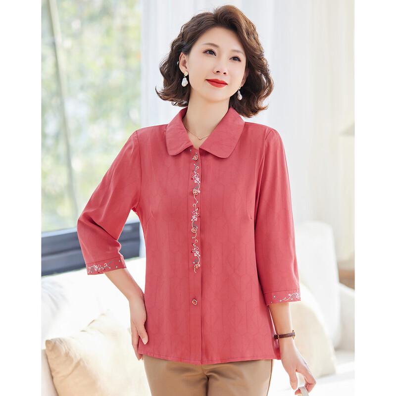 

Pa Si Te Women s Loose Fit Elegant Floral Print Shirt 3XL