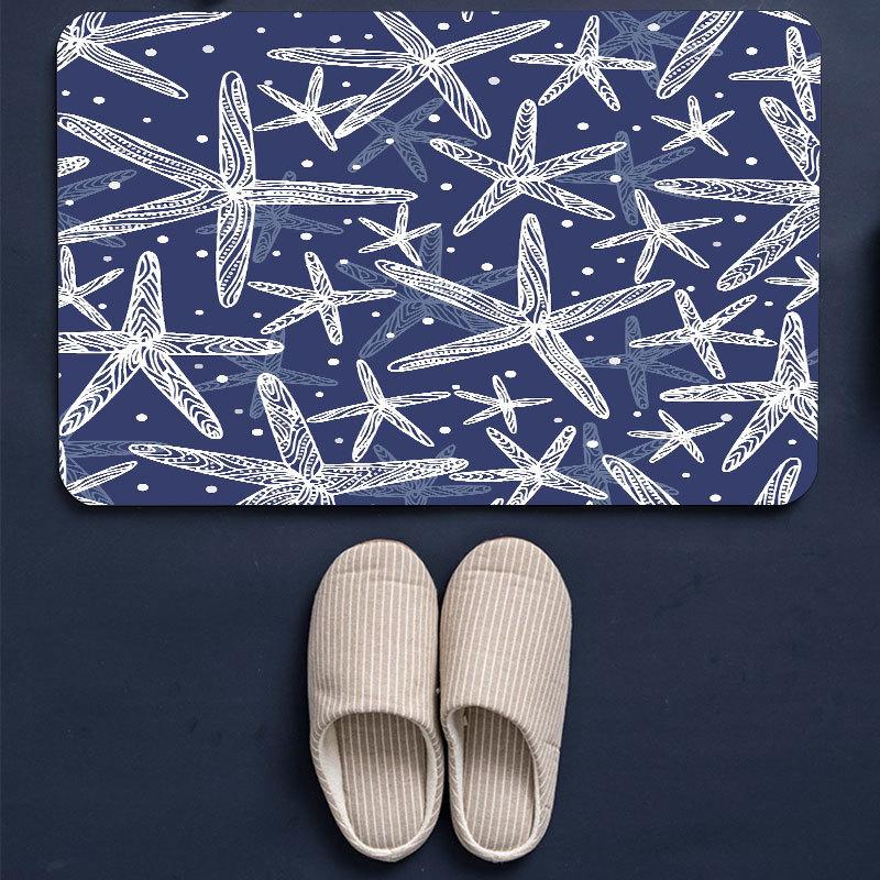 Home Star Style Carpet Floor Mat Door Mat Toilet Non-slip Mat Kitchen Bedroom Living Room Floor Mat
