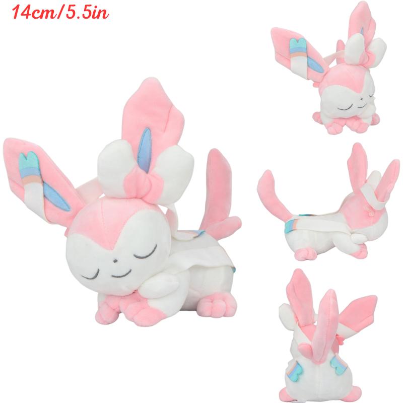 Sleeping Sprigatito Charizard Sylveon Fuecoco Plush Toys Kawaii Pamo Eevee Gengar Cubone Furret Peluche Dolls Gifts Kids