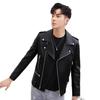 Men's Casual Fleece Thickened Leather Jacket Soft Leather Slim Fit Comfortable Fashion Jacket Leather Baseball Collar Men's Jacket Gentleman