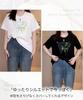 Bubu Ohana Loose Fit with Butterfly and Flower Print on the Front and Solid Short Drop Shoulder and Winter Women's T-Shirt Back, Sleeve, Flattering,